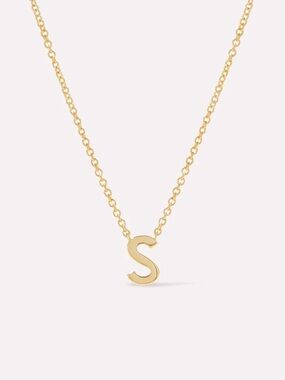 Ana Luisa 14k Gold Letter Necklace “S”
